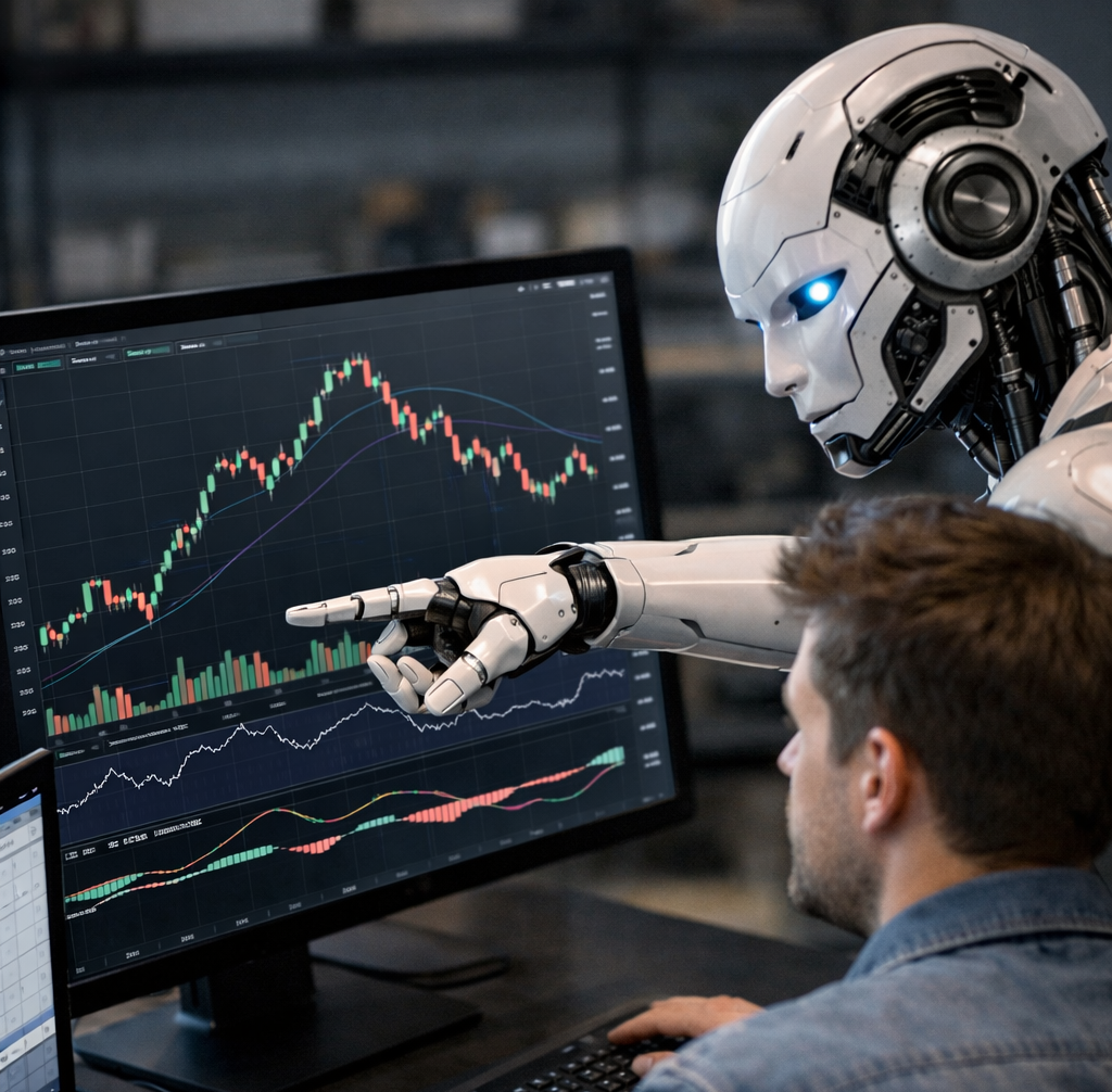 AI Bot looking at your stock chart and providing real time analysis